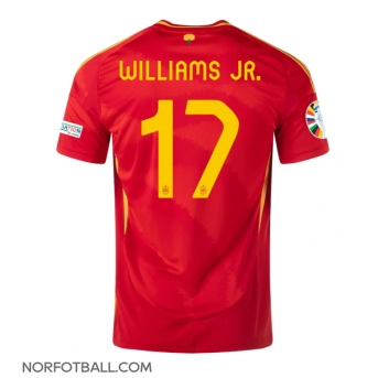Billige Fotballdrakt Spania Nico Williams #17 Replika Hjemmedrakt EM 2024 Kortermet